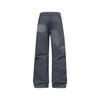 Popular street vibe style deconstruction splicing design sense ruffian handsome micro-pull tooling casual pants men's and women's summer