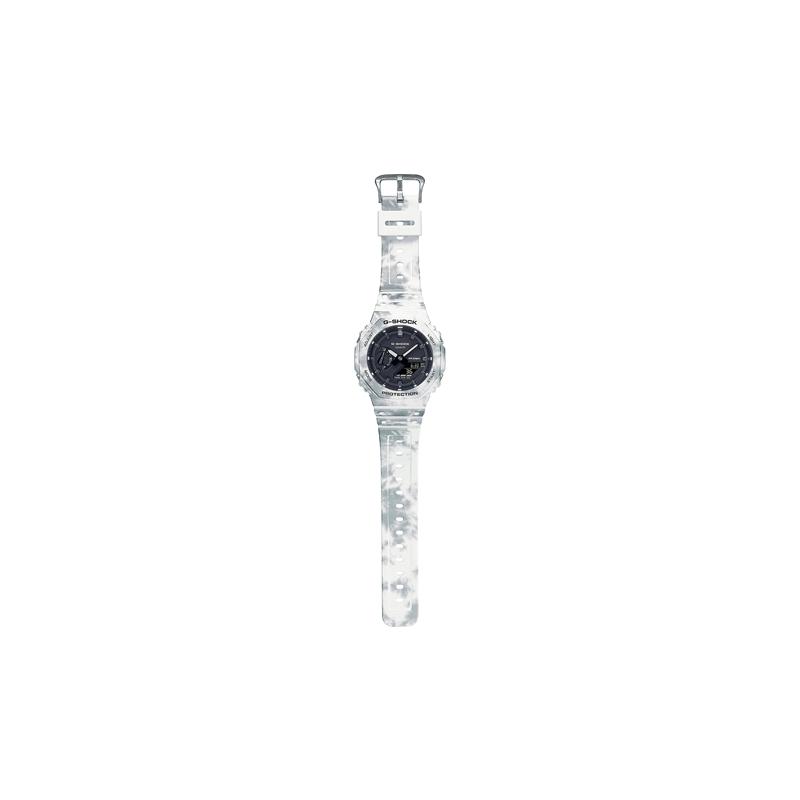Casio Серия «Снежный камуфляж» Сменный ремешок Водонепроницаемые и ударопрочные Спортивные часы Кварцевый механизм Пластиковый ремешок Японские и GAE-2100GC-7APR