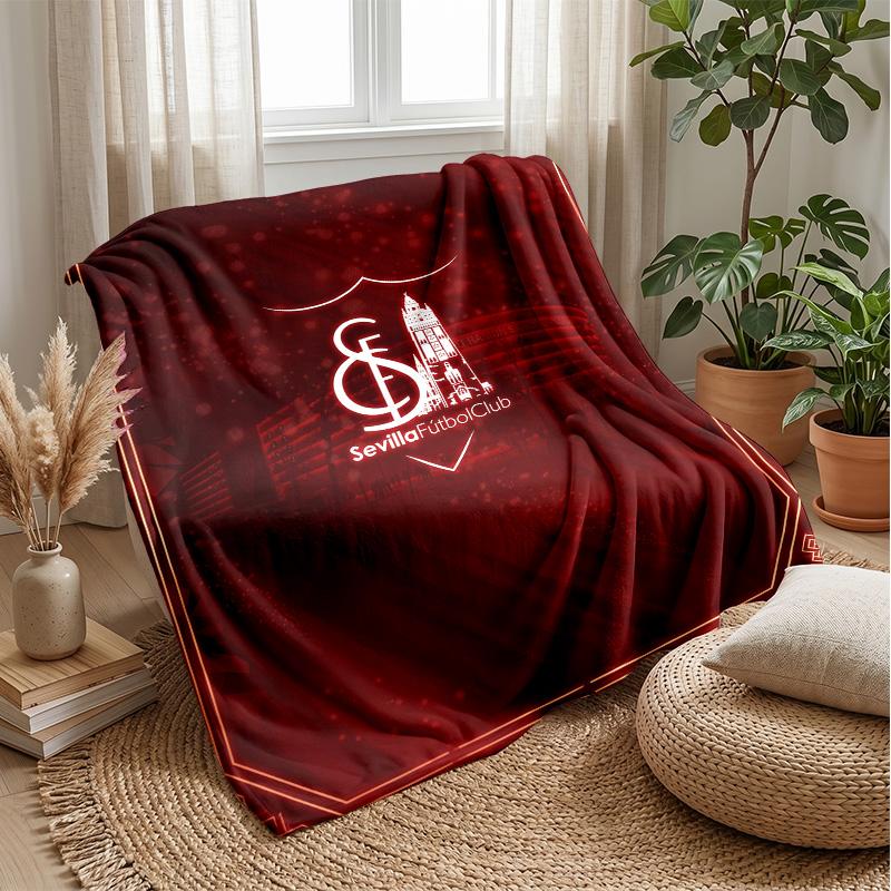 Sevilla FC Soft Flannel Fleece Blanket Lightweight Cozy Warm Throw Blanket For Sofa Bed Home Decor