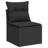 VidaXL Salon de Jardin avec Coussins 10 pcs, Canapés de Terrasse, Ensemble de Meubles de Patio, Mobilier d'Extérieur, Noir 3227175
