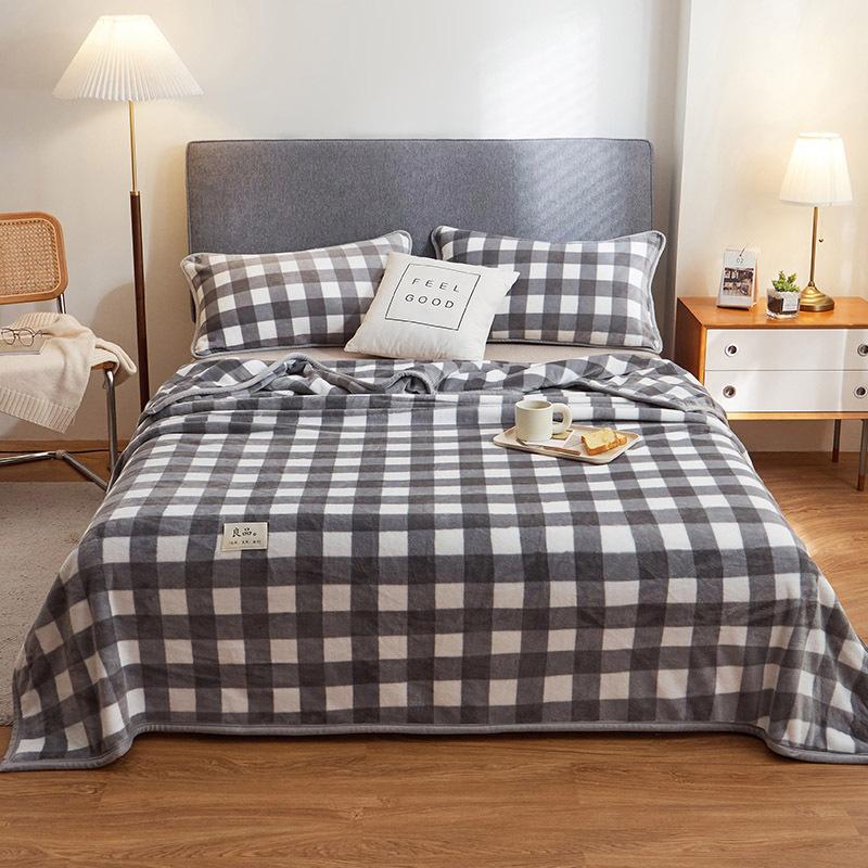 Новые простыни из молочного флиса, однотонные, из весеннего флиса, утолщенной фланели, кораллового флиса, для общежития, одинарное одеяло, одинарный плюшевый плед