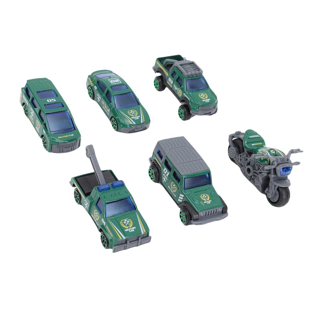 6 Pcs 1:64 Metal Toy Cars Realistic Alloy Educational Role Playing Toy Vehicles Set for Kids