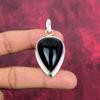 Black Obsidian Eye Pendant Gemstone Handmade Jewelry, 925 Solid Sterling Silver Pendant, Gift For Wife Jewelry