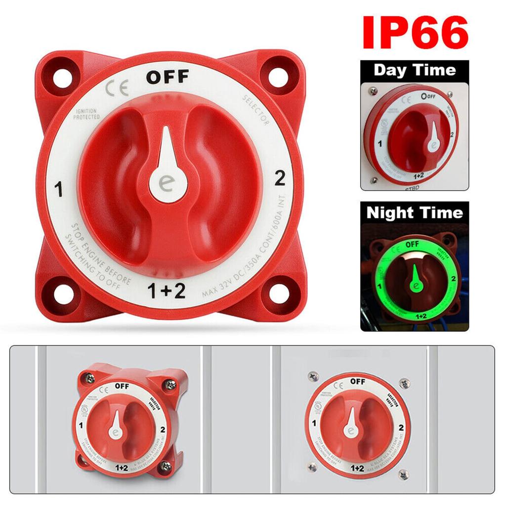 Выключатель аккумуляторной батареи, 4 положения передачи, выключатель питания, водонепроницаемый морской выключатель аккумуляторной батареи, селекторный переключатель аккумуляторной батареи