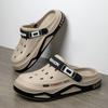 Eva New Hole Shoes Мужская садовая обувь Летние домашние тапочки с рисунком Комфортные мужские сабо на открытом воздухе Нескользящие пляжные сандалии на платформе
