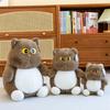 Мультяшный Медный Колокольчик Кот Плюшевые Игрушки Детская Подушка для Сна Большеглазый Кот Офисная Кукла Подарок для Игрового Автомата
