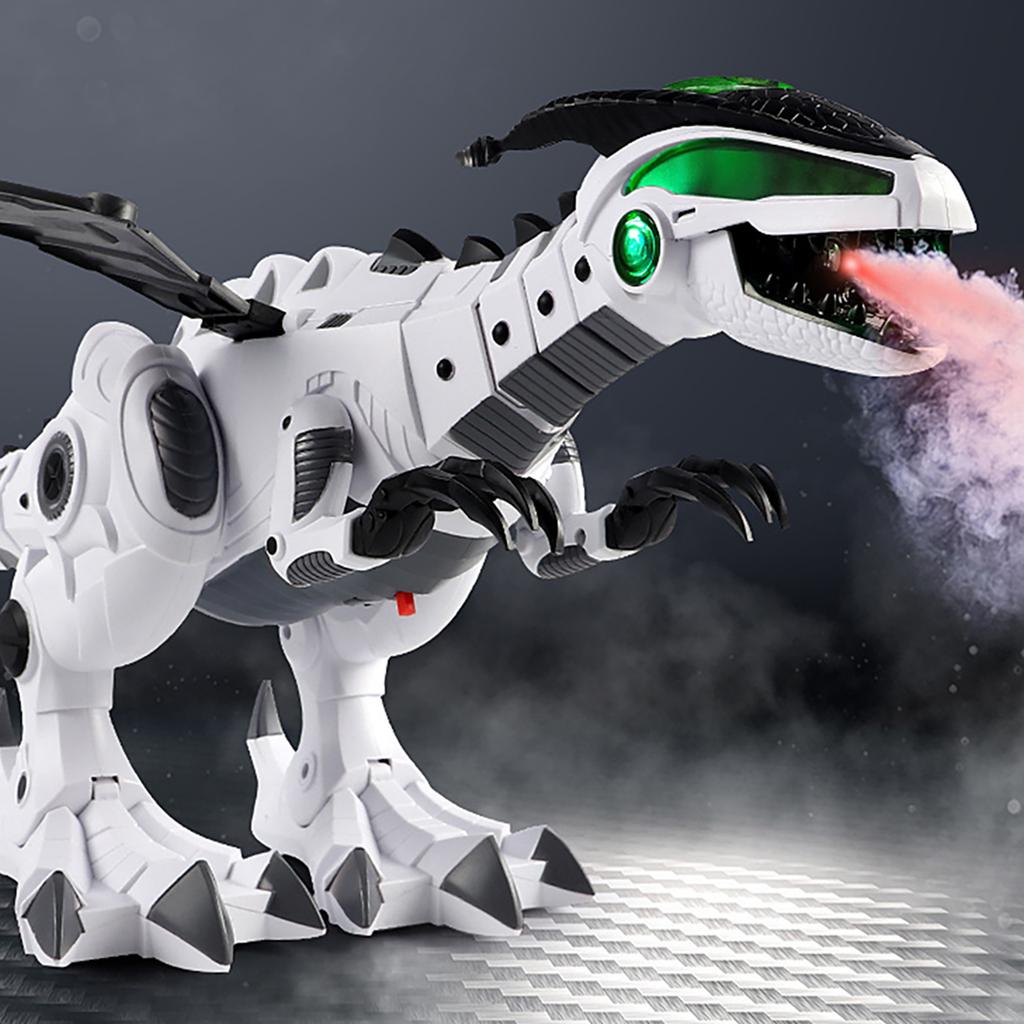Mist Spraying Robot Dragon Toy Kids Walking Dinosaur Breathing Water Spray with Lights and Sounds