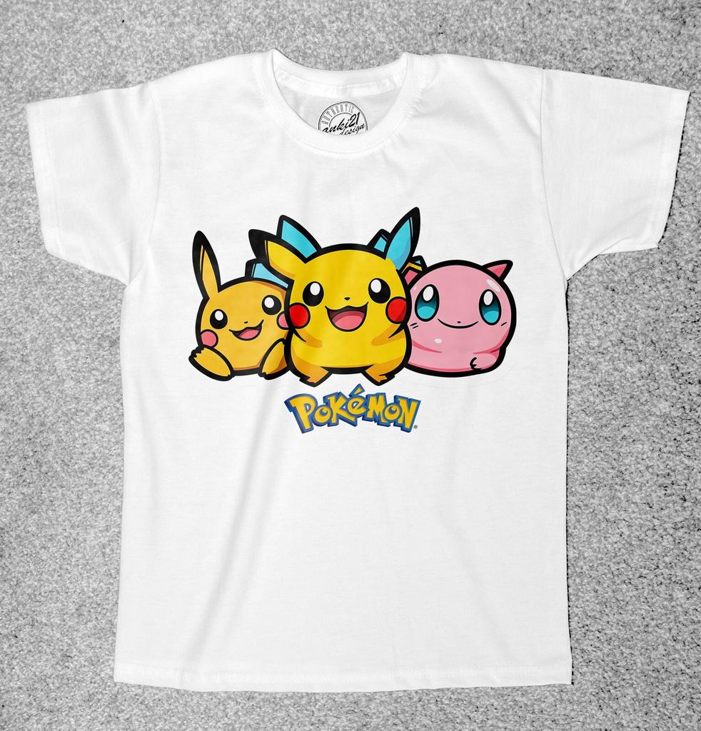 Pokemon Pikachu 008 Childrens/Kids Adult t shirts/t-shirts