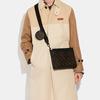 Coach Hitch Series 25 Horse And Carriage Pattern Printed Zipper Closure External Magnetic Buckle Bag Men Crossbody Bag Dark-Brown CC087-A7U