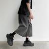 Летние Новые Повседневные Мужские Джинсы До середины Икры Harajuku Эластичный Пояс Однотонные Широкие Джинсы Для Мужчины 2026
