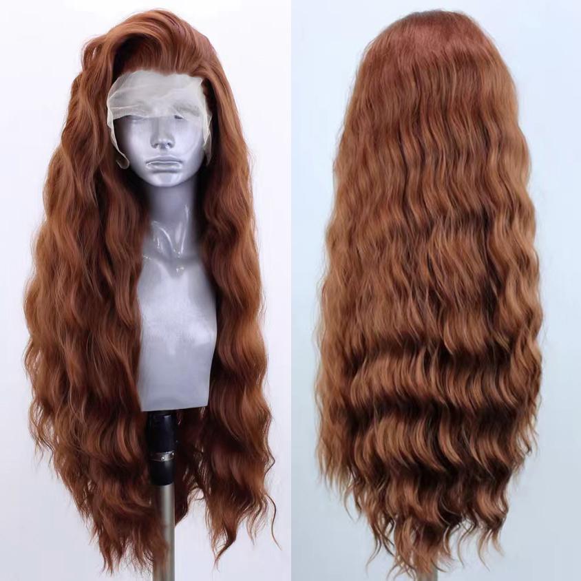 AIMEYA Platinum Wigs for Women Mix Blonde Synthetic Lace Front Wig Black Long Natural Wave Synthetic Hair Wig Daily Use Cosplay