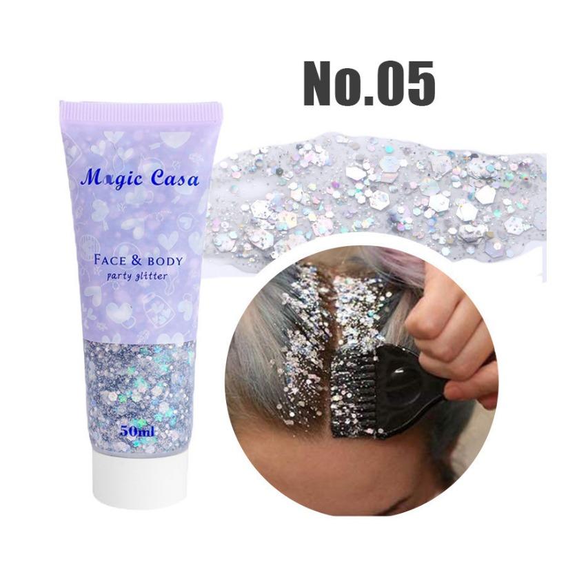 Чешуя русалки блестки гель, лицо тело губы блестки тени для век красочный поляризованный сценический макияж
