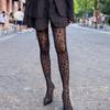 Сексуальные нейлоновые колготки с леопардовым жаккардовым узором для женщин, летние тонкие чулки, модное женское белье, винтажные черные колготки, длинная одежда для ног