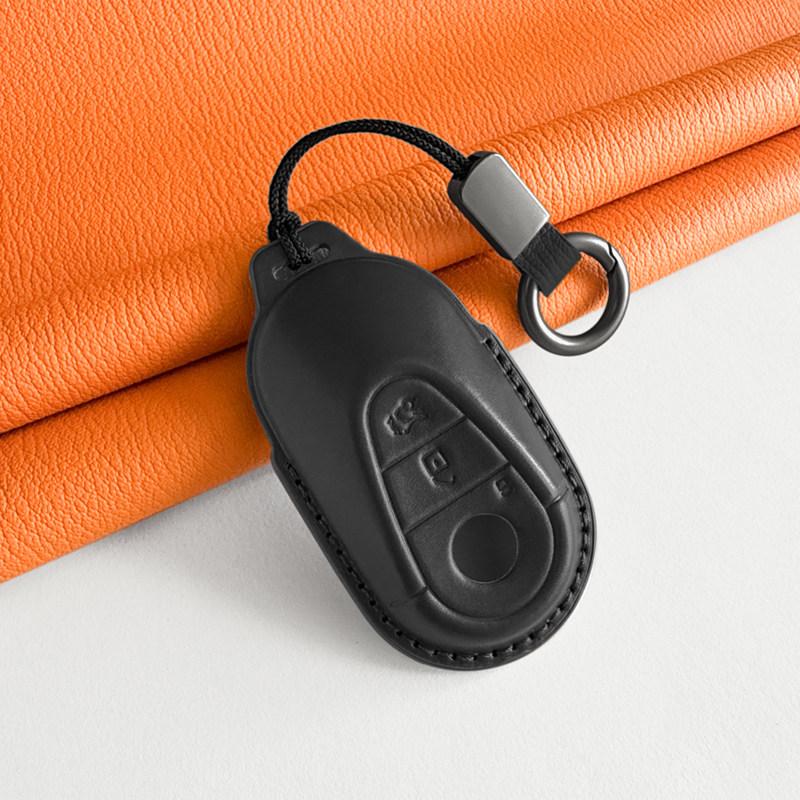 Mercedes-Benz Genuine Leather Key Case for GLC, Class A, S, C200, E300 Models