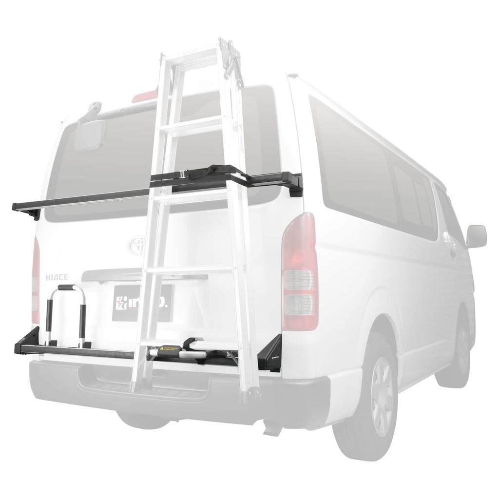 CARMATE INNO Step Ladder and Rear Carrier Set for Ace Standard BU600 Hiace/Regius (Standard Body, Roof, H2## Series) -