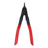 Heavy Duty Angle Tip Lock Ring Pliers Black Metal Body Red Anti Slip Handle Lock Ring Pliers Textured Head Surface