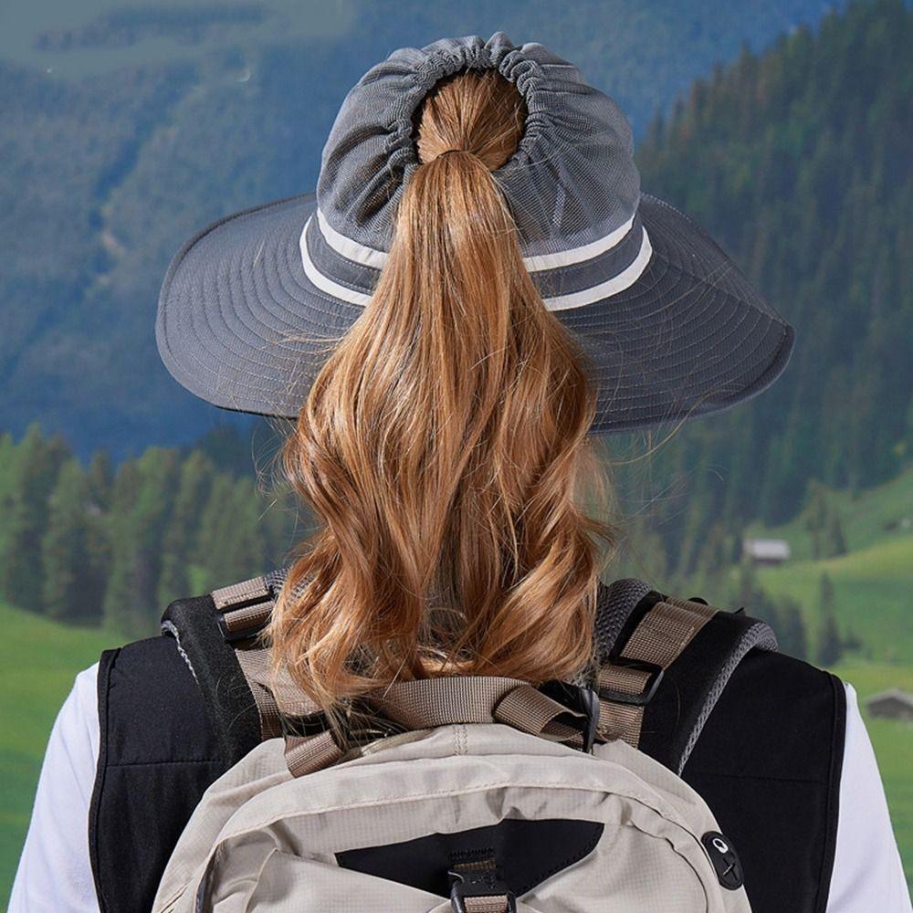 Рыболовная шляпа с открытым верхом, сетчатая уличная шляпа от солнца, модная складная шляпа-ведро, пляжная