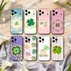 Чехол для телефона C-Clover C-Cute L-Lucky-K для iPhone 17,16,15,14,13,12,11 Plus,Pro Max,XS,Мягкий силиконовый черный чехол