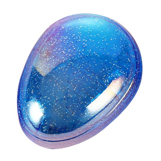 Блестящая овальная расческа для волос, мягкая щетина, массаж кожи головы, портативная дорожная, антистатическая, мини-расческа в форме яйца, детская, взрослая, для укладки волос, распутывающая щетка