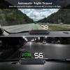 HUD Высокая четкость GPS Проектор Скорости Спидометр Четкий Шрифт Обороты Двигателя Часы Расход Топлива Портативный Автомобильный для Проекции на Лобовое Стекло