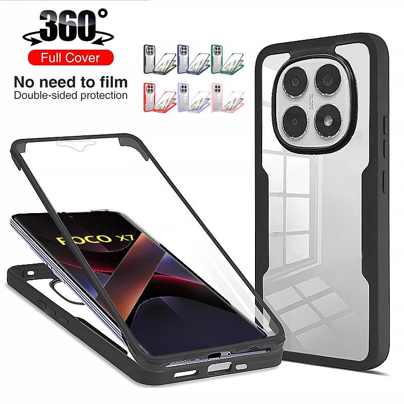 360 Full Phone Case For POCO X7 X6 M6 X5 X4 X3 Pro 5G Screen Protector Cases For POCO F7 Ultra F6 F5 M4 M3 Pro X3 NFC C65 Cover