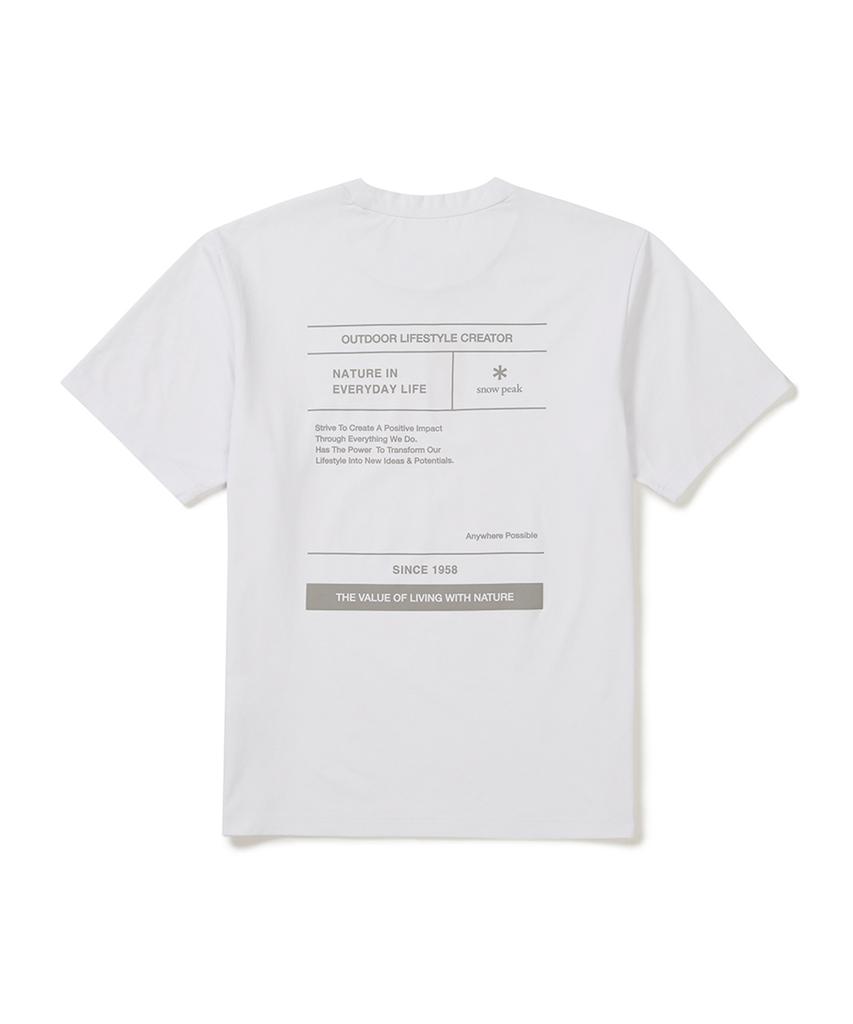 SNOWPEAK APPAREL Отражающая футболка с коротким рукавом, быстросохнущая (S25Mmtts18) белый