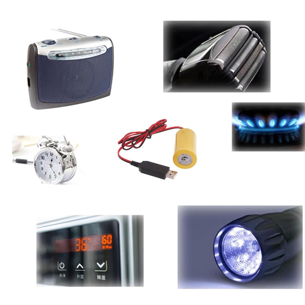 Универсальный USB 5 В 2 А до 1,5 В 1 А LR20 D-пустышка Батарея Кабель питания Линия для удаления батарей для игрушечных газовых фонарей