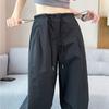 Модные элегантные женские брюки-карго, свободные повседневные быстросохнущие брюки-харлан на шнурке, лето-весна, простые плиссированные брюки 515