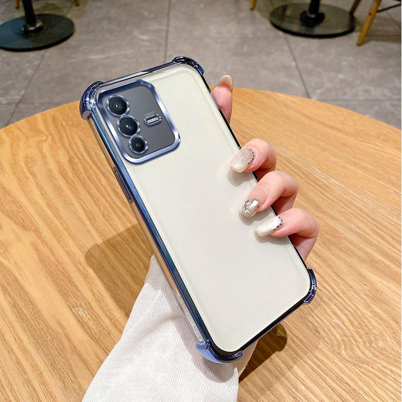 Чехол для Vivo V23 Чехол для телефона Vivo V23 Pro Чехол-крышка для vivo V25 Pro V25e LATAM Утолщенные четыре угла Ударопрочный Защитная задняя крышка с покрытием