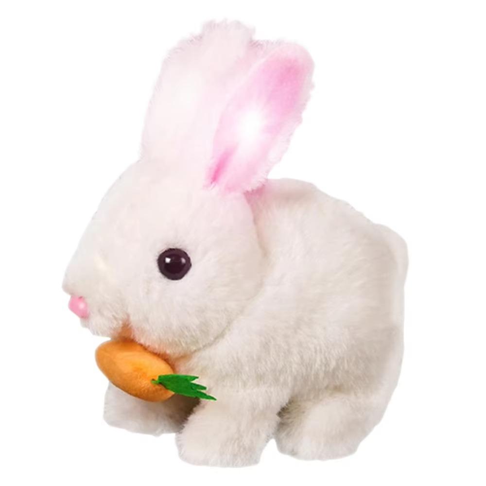 Movements Electric Plush Rabbit Toy Wag Tail Walking Interactive Bunny Kids Toy