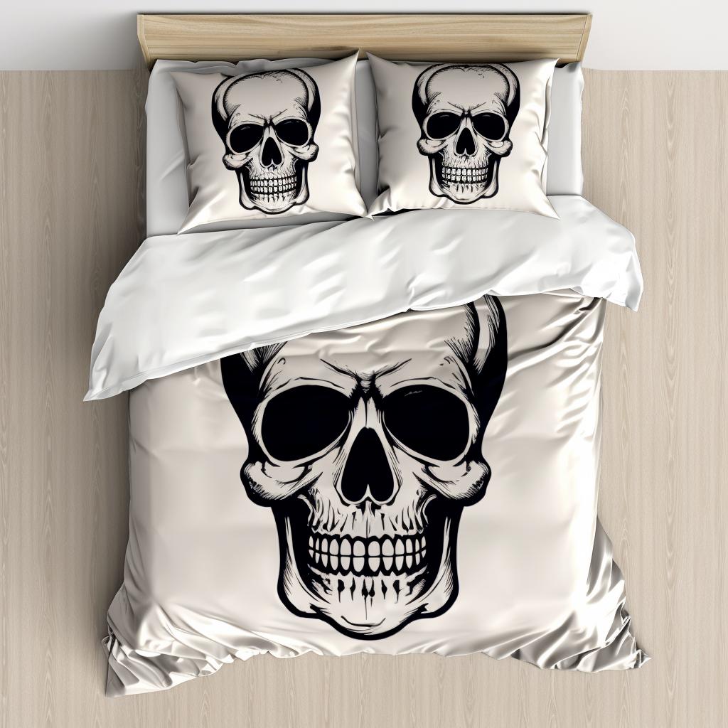 3D печать комплект постельного белья на Хэллоуин ужас череп пух пододеяльник наволочка 2/3 шт кость каркас покрывало домашний текстиль подарок