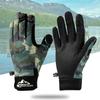 3 Finger Flip Fishing Gloves Non-Slip Touch Screen Exposed Finger Autumn Winter Lure Gloves for Camping Hiking Sports Cycling Running