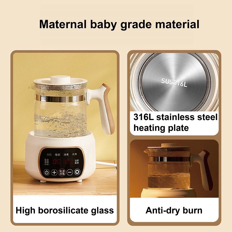 Xiaomi 1300ml Electric Kettle Baby Thermostatic Milk Regulator 72h Hot Kettle Temperature Control Teapot Multifunction Glass Health Pot