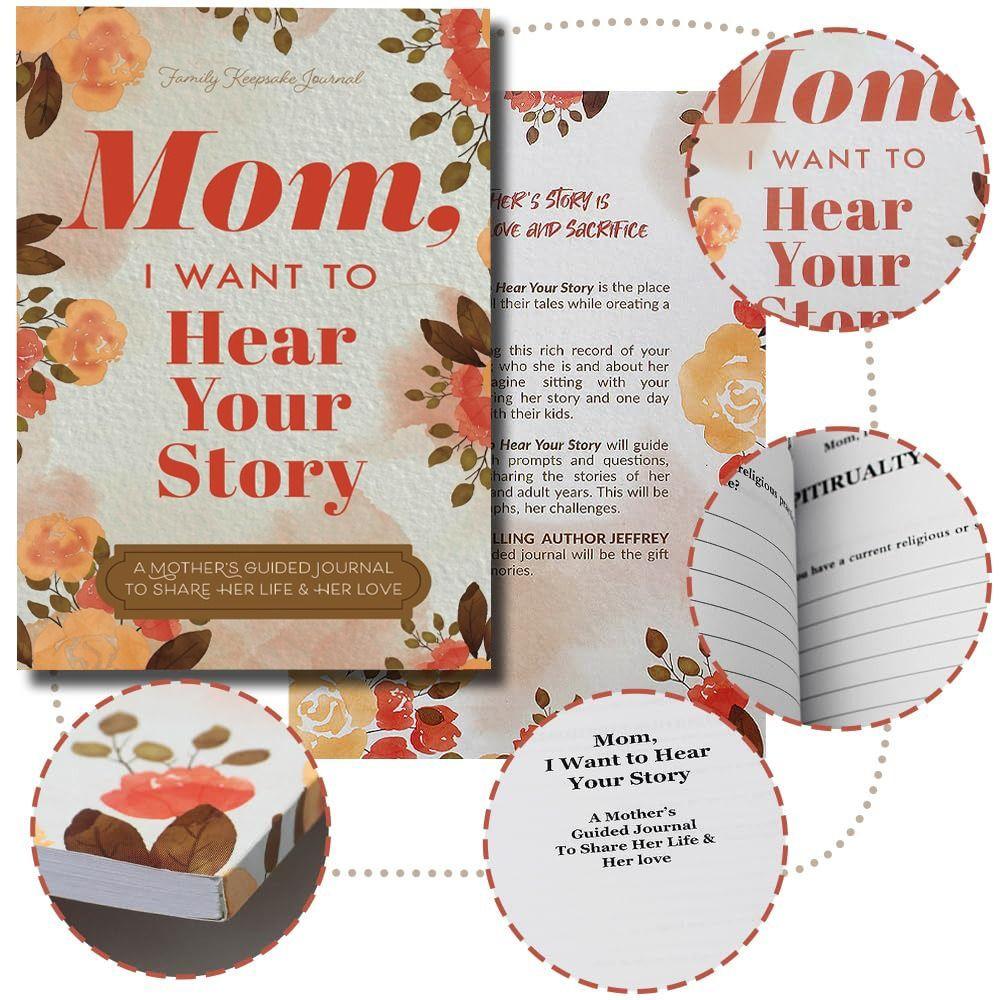 Leather I Want Hear Your Story Notebook To Share Their Life Mom's Memory Books