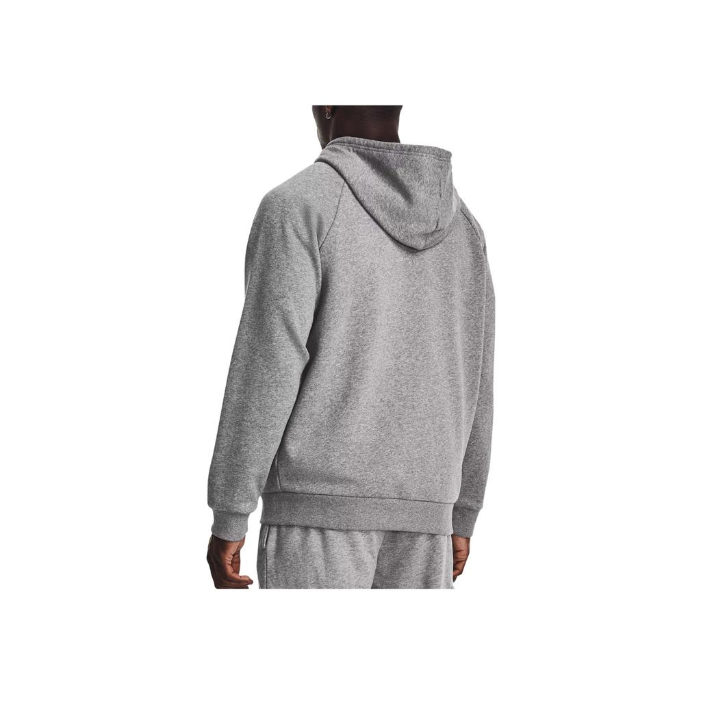 Under Armour Флисовая толстовка с молнией во всю длину и однотонным принтом логотипа Rival, мужские топы, серый 1379767-025