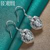Heart Pendant Earrings Silver Fashion Jewelry