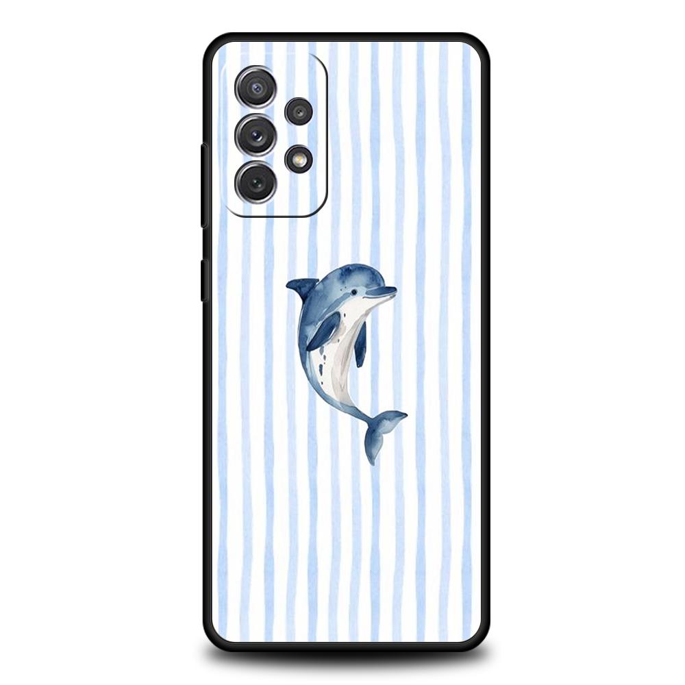 Чехол для телефона Samsung Galaxy A55 A53 A52 A52S A51 A41 A35 A32 A25 A23 A15 A13 A71 A72 Мягкий ТПУ Узор с деревом, уткой, лимоном, цветком