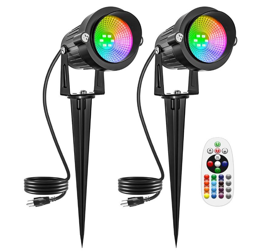 Прожектор RGBW стандарта США, высокое напряжение, 7 Вт/10 Вт, IP65, ландшафтный наземный светильник