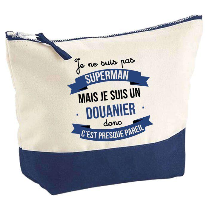 Trousse de maquillage - PLANETEE - Douanier Superman - Grand format - Coton - Impression HD