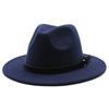 Men'S And Women'S Top Hats British Classic Jazz Hats Woolen Hats Big Eaves Hat Fashion Flat Hat Jz-012