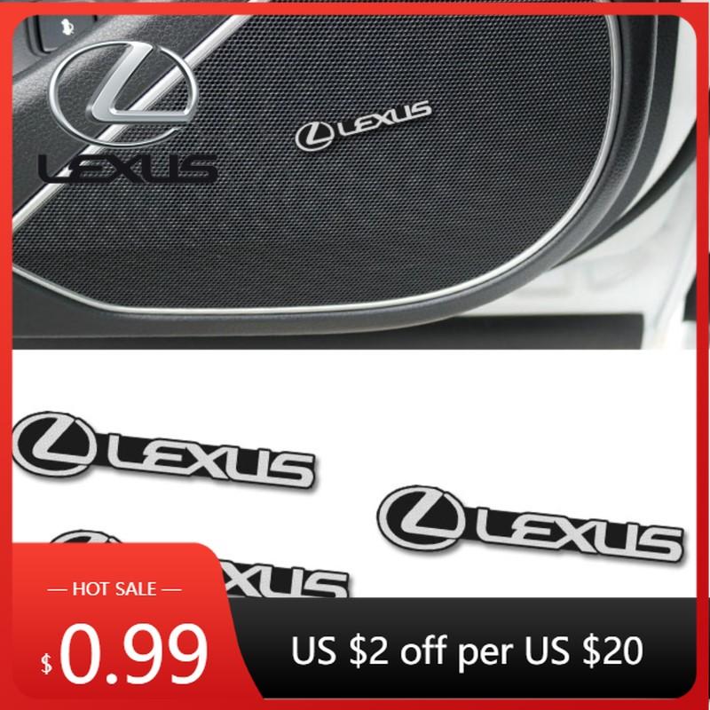 Interior Stickers Car Audio Decorate 3D Aluminum Badge Emblem Stickers For Lexus IS250 IS200 CT200h GS300 LS430 RX450h LX570 IS3