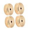 4pcs Brass Cutting Board Feet with Anti Slip Rubber Screws Kit Noise Reducing Speaker Isolation Pads for Kitchen HiFi Amplifier  