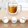 VKCHEF Двойная стеклянная чашка 300 мл Двойная термостойкая стеклянная кружка Чайная чашка Стакан с термоизоляцией Эспрессо Коктейль Напиток Чай Кофейная чашка