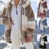 Women's Plush Jacket Winter Warm Coat Fashion Loose Plush Multicolor Hooded Jacket