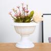 Круглый Мини Пластиковый Цветочный Горшок Винтажный Настольный Контейнер для Растений для Трав Дренажные Отверстия Готов Indoor Outdoor Горшок для Дома Офиса Сада