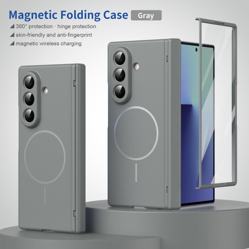 Magnetic Snap-on Case Galaxy Z Fold8 Fold7 Fold6 With Built-in Magnet Wireless Charging Compatible Full Cover