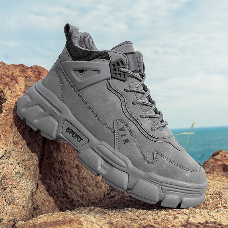 Fashion High Quality Trendy Casual Sneaker Men's Boots Autumn Thick Soled Hiking Workwear Outdoor Anti Slip Leisure Motorcycle Boots