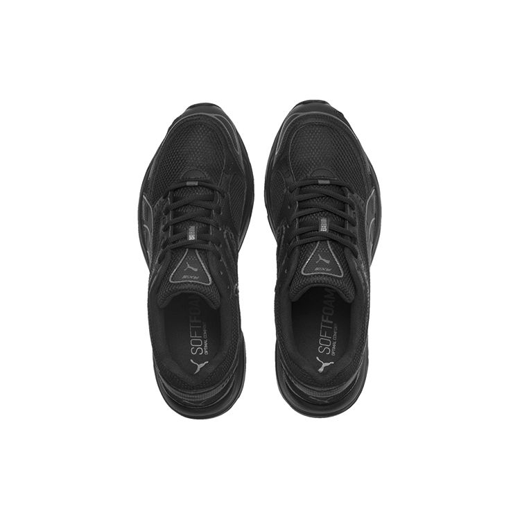 Puma Axis Удобные Спортивные Сетчатые Синтетическая Кожа Нескользящие Легкие Дышащие Низкие Кроссовки для Марафона Унисекс Черный 368465-01
