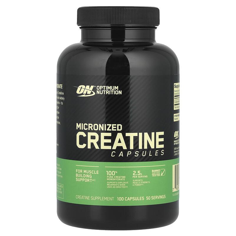 Micronized Creatine Capsules, 100 Capsules (1.25 g per Capsule )