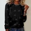 Women's Long Sleeves T-shirts Fall/Winter New Cute Bee Print Tees Fashion Trend O-neck Tops Casual Loose Cotton Women Clothing